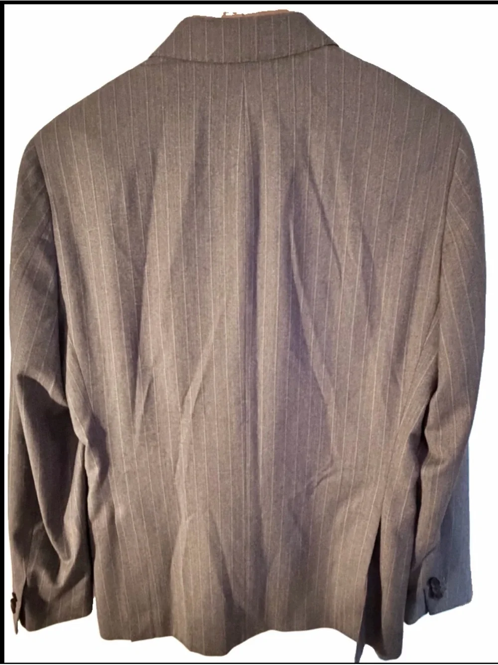 Banana Republic Sport Coat Men’s Size 40R Gray Chalk Stripe Wool Blend Blazer